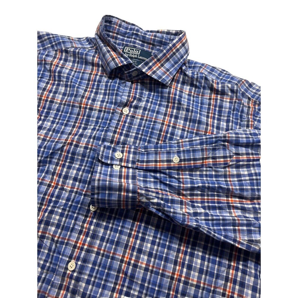 Polo Ralph‎ Lauren Estate Red White & Blue Button Up Long Sleeve Mens 2XL
